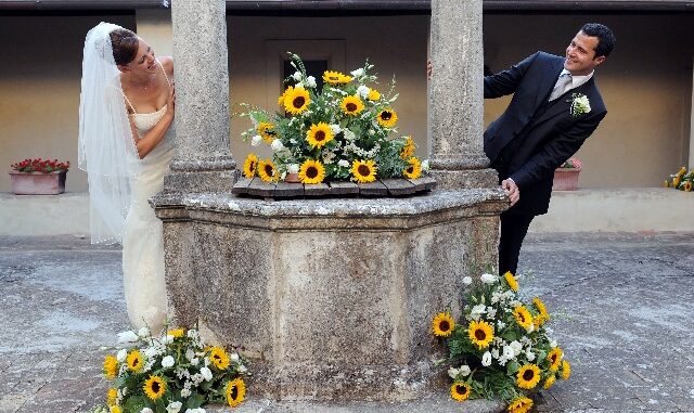 Eline en Gianluca en hun trouwfoto