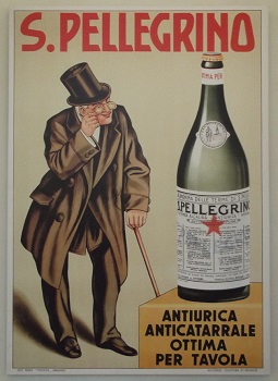 Oud reklamebord voor S.Pellegrino