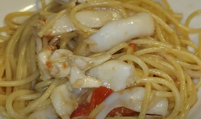 Spaghetti al feffellone con seppioline